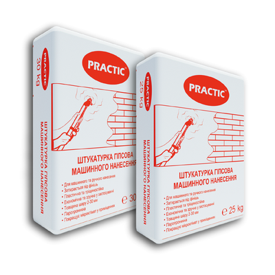 Штукатурка гiпсова PRACTIC машинного нанесення